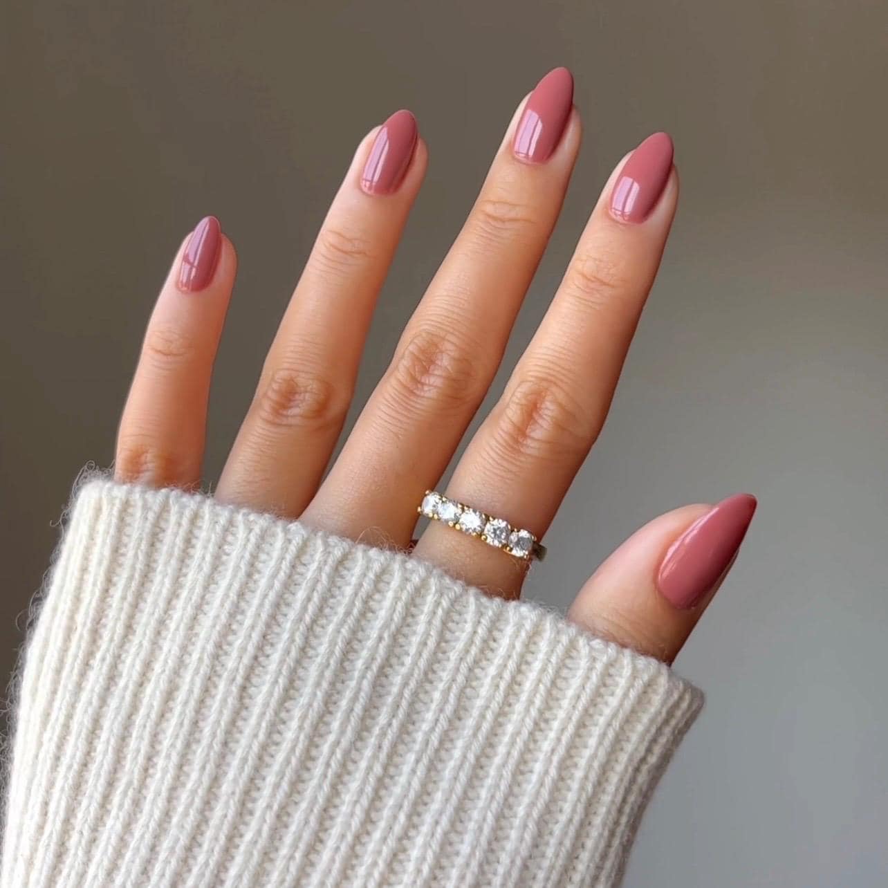 Spiced Strawberry Brown Solid press ons | Spring press on nails | Handmade Press On Nails
