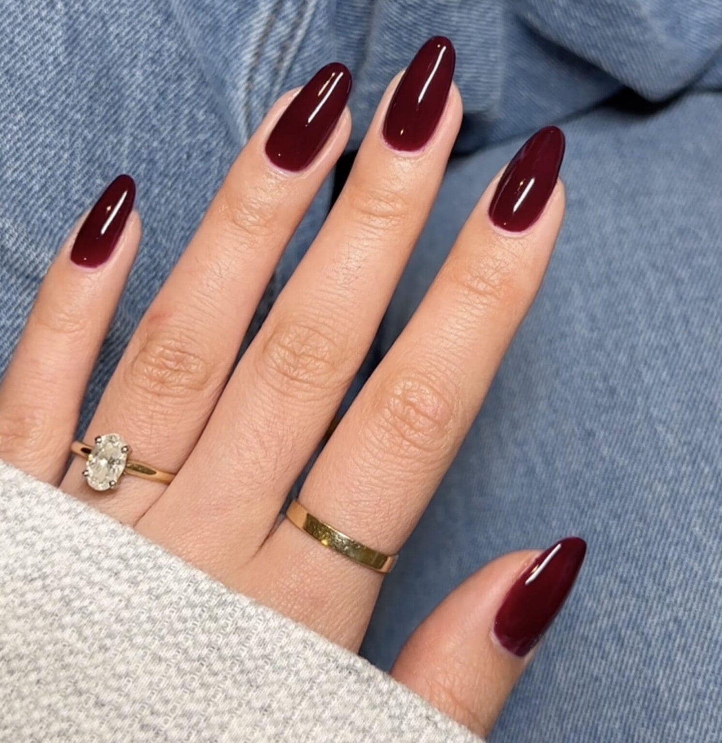 Cherry Mocha Solid press ons | Spring press on nails | Handmade Press On Nails