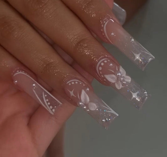3D Butterfly press ons | press on nails | Handmade Press On Nails