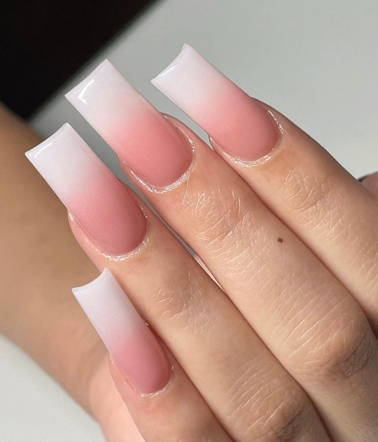 Pink & White Ombre press ons | press on nails | Handmade Press On Nails