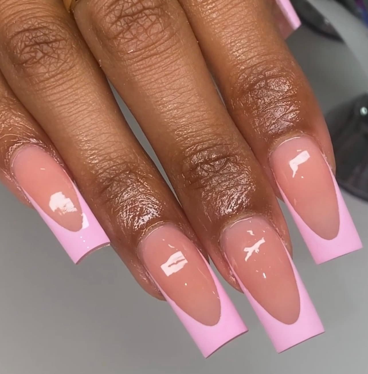 Bubblegum Pink French press ons | press on nails | Handmade Press On Nails