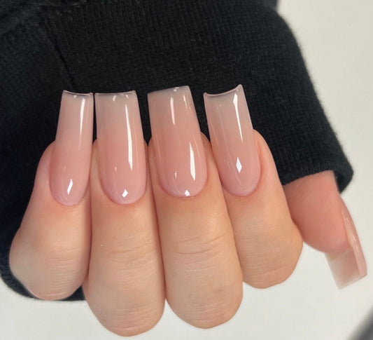 Solid Nude press ons | Christmas press on nails | Handmade Press On Nails
