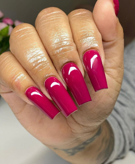 Berry solid press ons | Valentines press on nails | Handmade Press On Nails