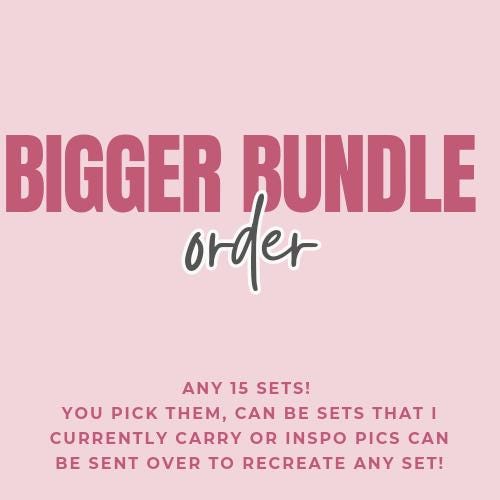 The BIGGER Bundle | 15 sets of Press ons | Spring press on nails | Handmade Press On Nails | SpringPress on Nails