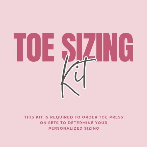 Toe Sizing Kit | Handmade Press On Nails