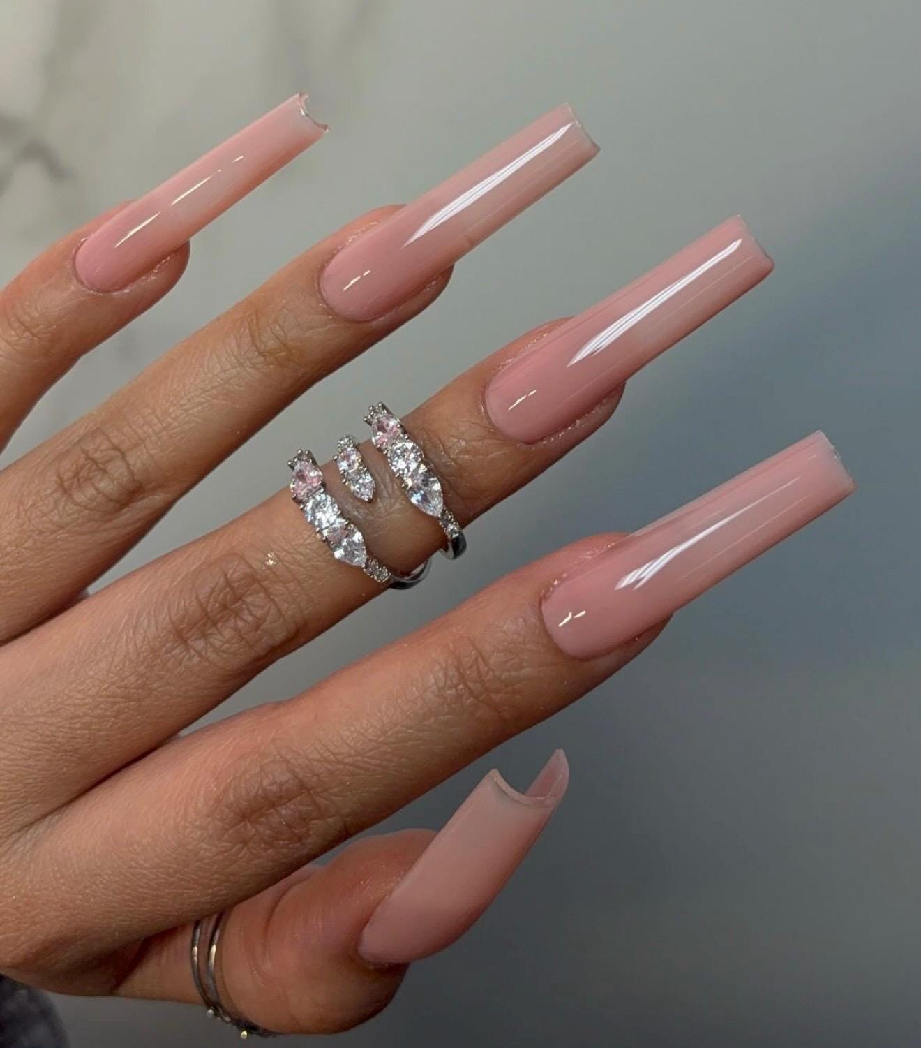 Solid Nude press ons | Spring press on nails | SpringPress On Nails | Handmade Press On Nails
