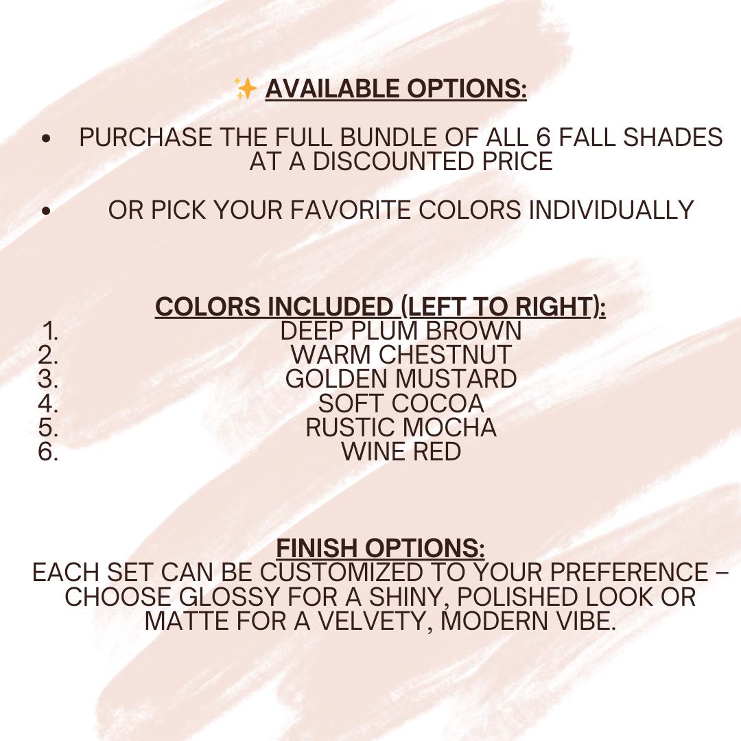 Fall Solid Red Lipstick Press On Nails | Fall Nails | Handmade Press on Nails