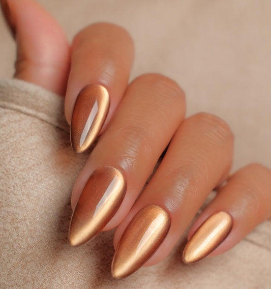 Incandescent solid Velvet Glass Cateye press ons | press on nails | Handmade Press On Nails