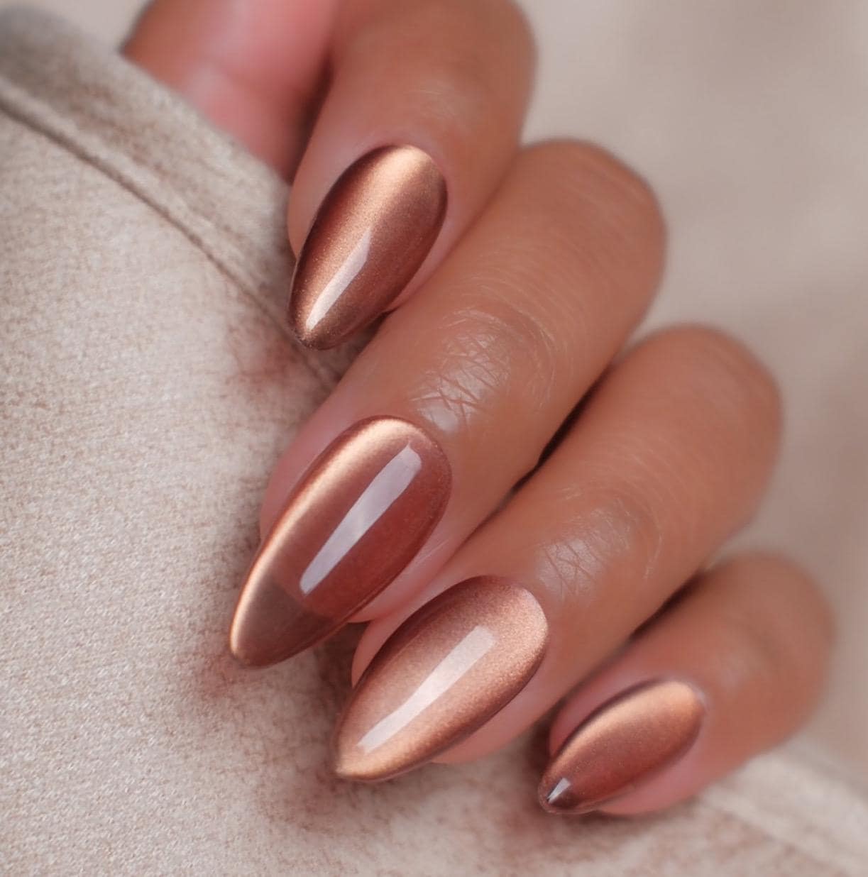 Rustic Charm solid Velvet Glass Cateye press ons | press on nails | Handmade Press On Nails